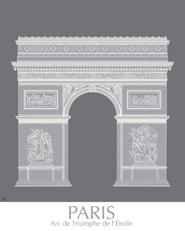 Picture of PARIS ARC DE TRIOMPH MONOCHROME