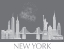Picture of NEW YORK SKYLINE MONOCHROME