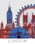 Picture of LONDON LANDMARKS , RED BLUE