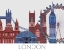 Picture of LONDON LANDMARKS , RED BLUE