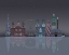 Picture of LONDON SKYLINE NIGHT REFLECTIONS