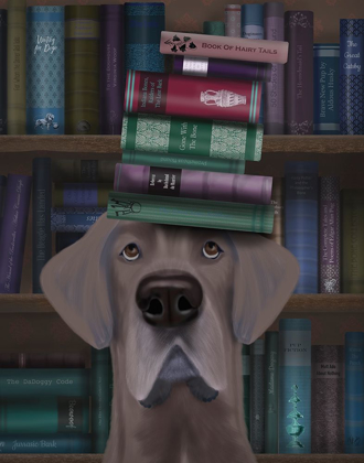 Picture of GREAT DANE AND BOOKS
