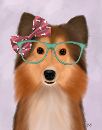 Picture of SHETLAND SHEEPDOG WITH PINK BOW