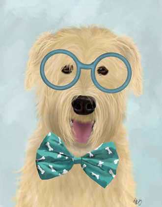Picture of WHEATEN TERRIER WITH GLASSES AND BOW TIE