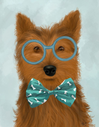 Picture of YORKSHIRE TERRIER WITH GLASSES AND BOW TIE