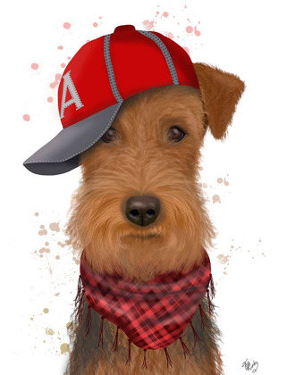 Picture of AIREDALE AND BASEBALL CAP