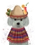 Picture of BICHON FRISE IN MEXICAN COSTUME