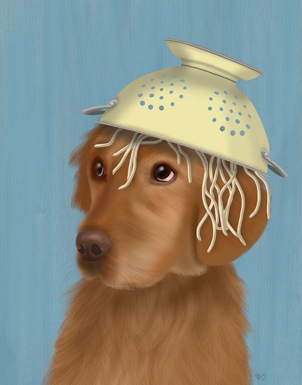 Picture of GOLDEN RETRIEVER AND SPAGHETTI