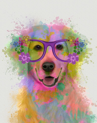 Picture of GOLDEN RETRIEVER RAINBOW SPLASH