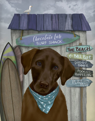 Picture of CHOCOLATE LABRADOR SURF SHACK