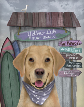 Picture of YELLOW LABRADOR SURF SHACK