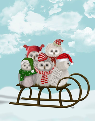 Picture of CHRISTMAS CHRISTMAS OWL SLED