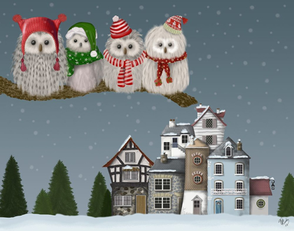 Picture of CHRISTMAS CHRISTMAS OWL VILLAGE