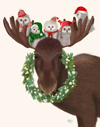 Picture of CHRISTMAS MOOSE AND CHRISTMAS OWLS