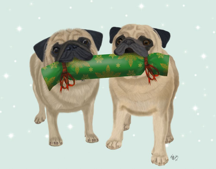 Picture of CHRISTMAS PUG PAIR AND CRACKER