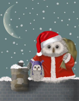 Picture of CHRISTMAS SANTA OWL