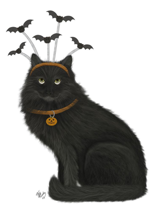 Picture of HALLOWEEN BLACK CAT AND BATS