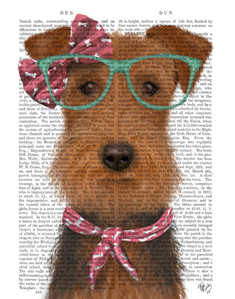 Picture of AIREDALE WITH GLASSES AND SCARF