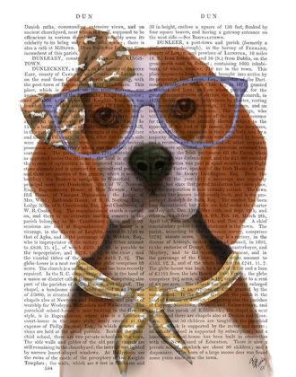 Picture of BEAGLE WITH GLASSES AND SCARF