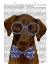 Picture of CHOCOLATE LABRADOR WITH GLASSES AND BOW TIE