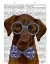 Picture of CHOCOLATE LABRADOR WITH GLASSES AND BOW TIE