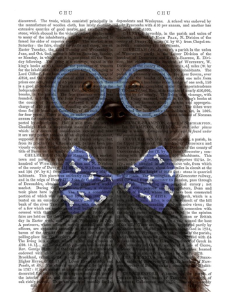 Picture of COCKERPOO, BLACK, WITH GLASSES AND BOW TIE