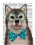 Picture of HUSKY WITH GLASSES AND BOW TIE