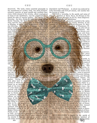 Picture of LABRADOODLE, CREAM, WITH GLASSES AND BOW TIE