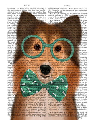 Picture of SHETLAND SHEEPDOG WITH GLASSES AND BOW TIE