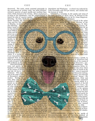 Picture of WHEATEN TERRIER WITH GLASSES AND BOW TIE