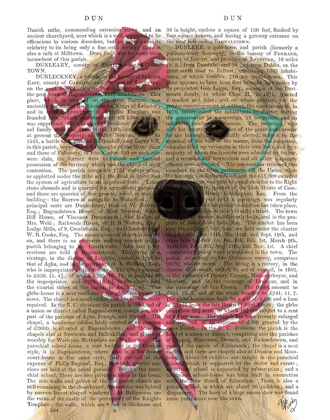Picture of WHEATEN TERRIER WITH GLASSES AND SCARF