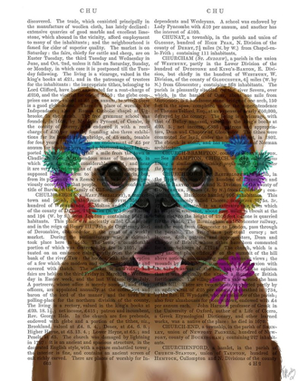 Picture of ENGLISH BULLDOG AND FLOWER GLASSES