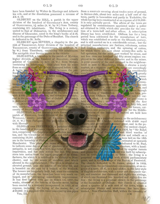 Picture of GOLDEN RETRIEVER AND FLOWER GLASSES