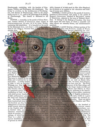 Picture of WEIMARANER  AND FLOWER GLASSES