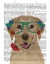 Picture of YELLOW LABRADOR AND FLOWER GLASSES