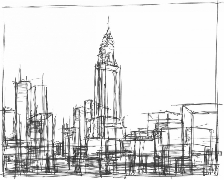 Picture of WIRE FRAME CITYSCAPE II