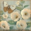 Picture of BUTTERFLY AND HOLLYHOCKS II