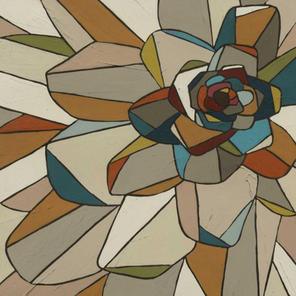 Picture of STAINED GLASS FLORAL I