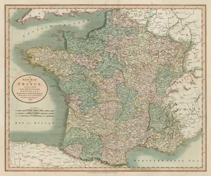 Picture of VINTAGE MAP OF FRANCE