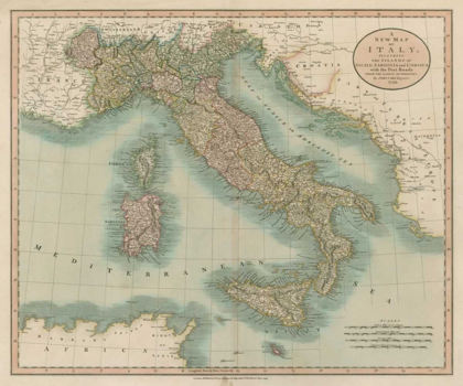 Picture of VINTAGE MAP OF ITALY