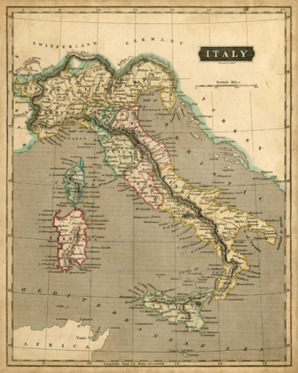 Picture of THOMSONS MAP OF ITALY