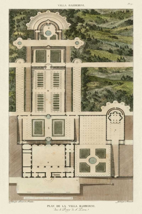 Picture of PLAN DE LA VILLA BARBERINI