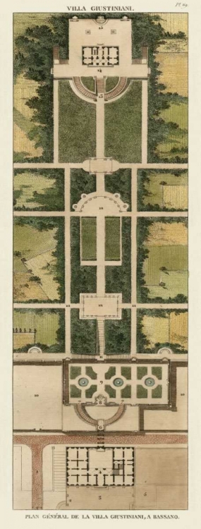 Picture of PLAN DE LA VILLA GIUSTINIANI