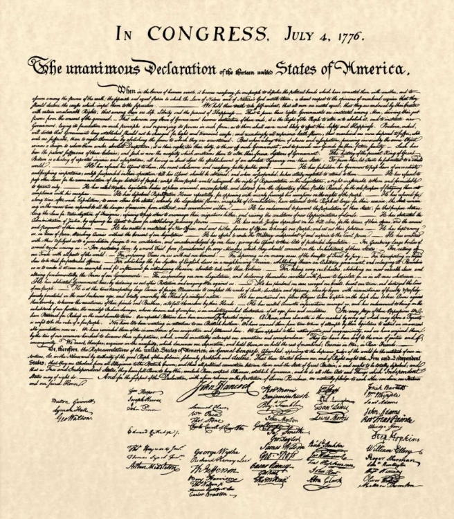 Picture of DECLARATION OF INDEPENDENCE DOC.