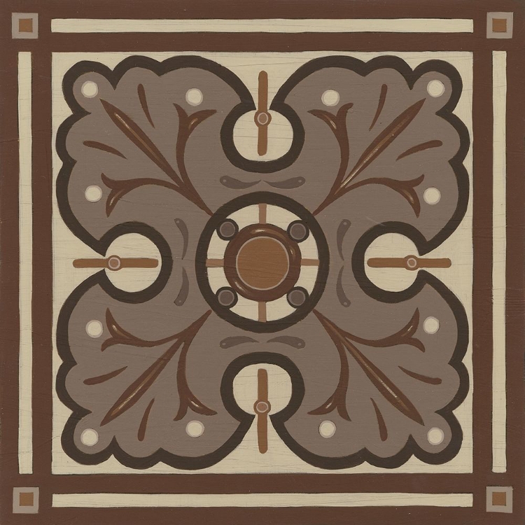 Picture of PIAZZA TILE IN BROWN IV