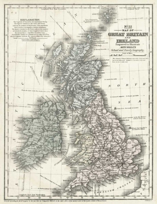 Picture of MITCHELLS MAP OF GREAT BRITAIN AND IRELAND