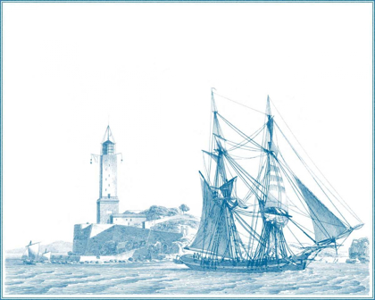 Picture of SAILING SHIPS IN BLUE I