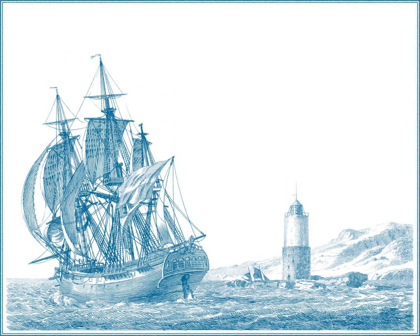 Picture of SAILING SHIPS IN BLUE III