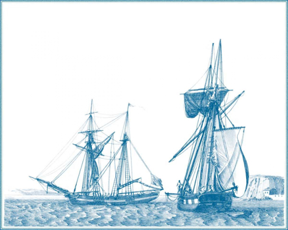 Picture of SAILING SHIPS IN BLUE IV
