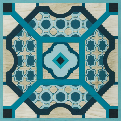 Picture of EMBELLISHED INDIGO LATTICE III